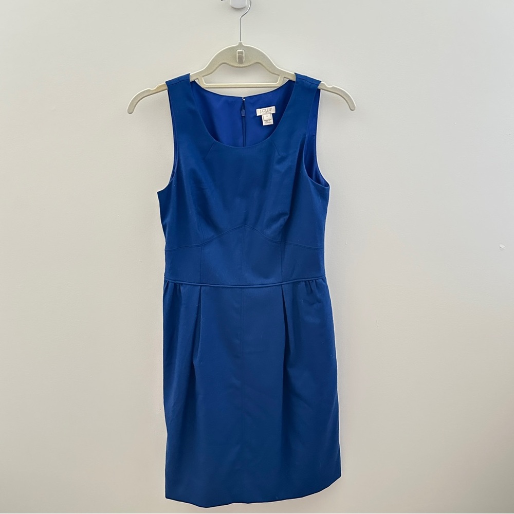 Pleated wool dress